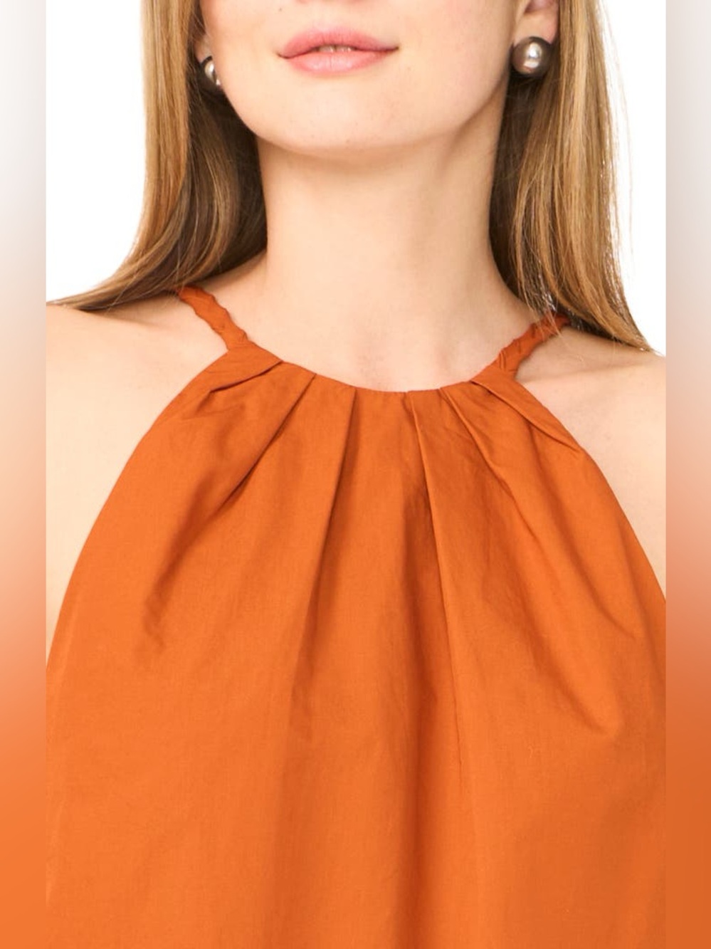 NWOT Parker Bubble Hem Halter Neck Top